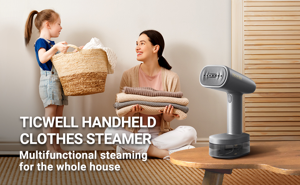 TICWELL Handheld Steamer for Clothes, 1600W Powerful Portable Travel