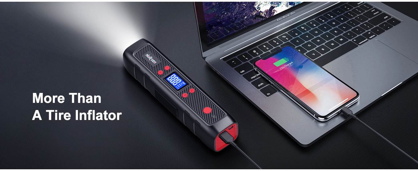 Nulksen Tire Inflator Portable Air Compressor for Car Tires