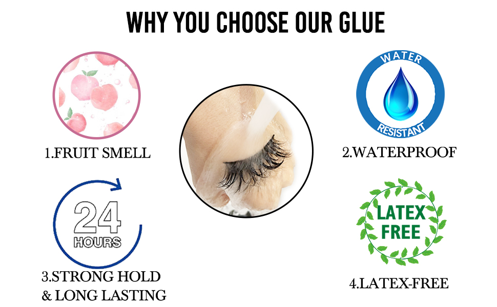 Clear Eyelash Glue Super Strong Hold Clear Eyelash