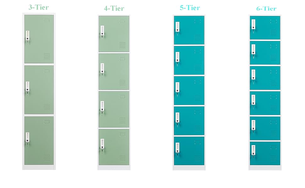 WTRAVEL Locker Steel Storage 4Tier Storage Locker