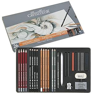 Brevillier's cretacolor, advance set of 26, pencils, charcoal, teachers choice, drawing, sketching