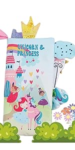 unicorn baby books soft crinkle cloth books baby toys toddler infant toy girls girl 06 12 18 months