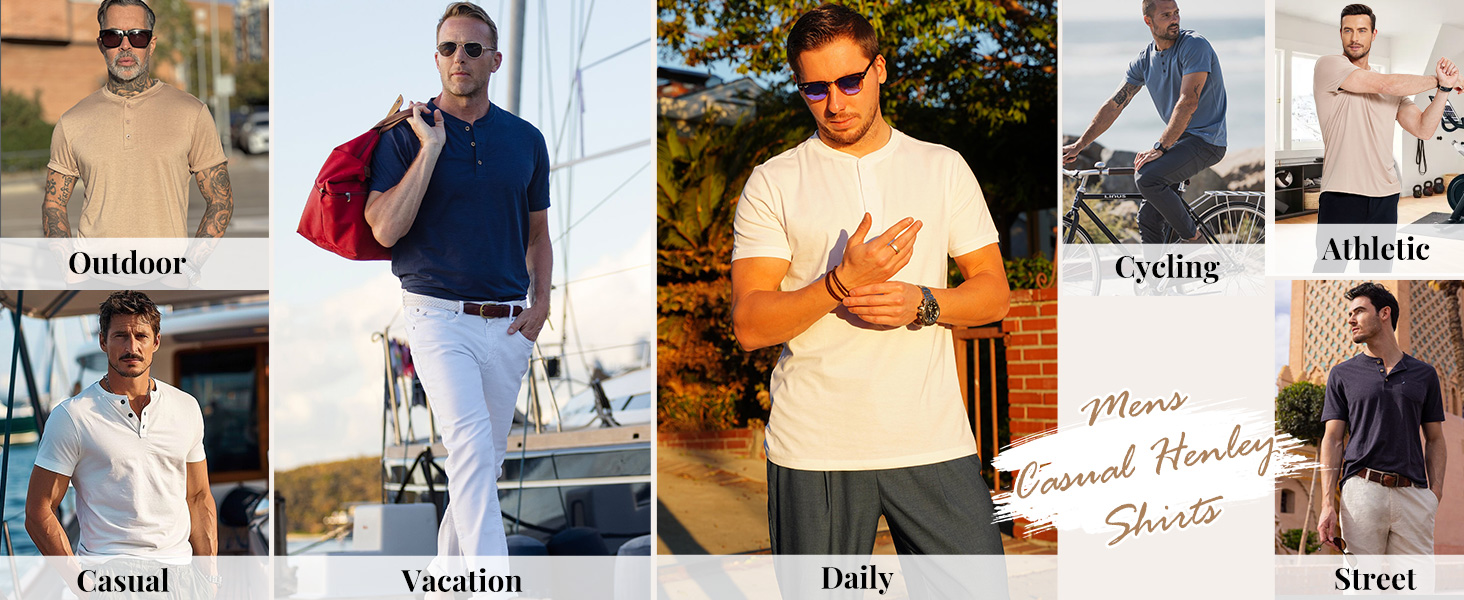 Men's Short-Sleeve Henley T-Shirt