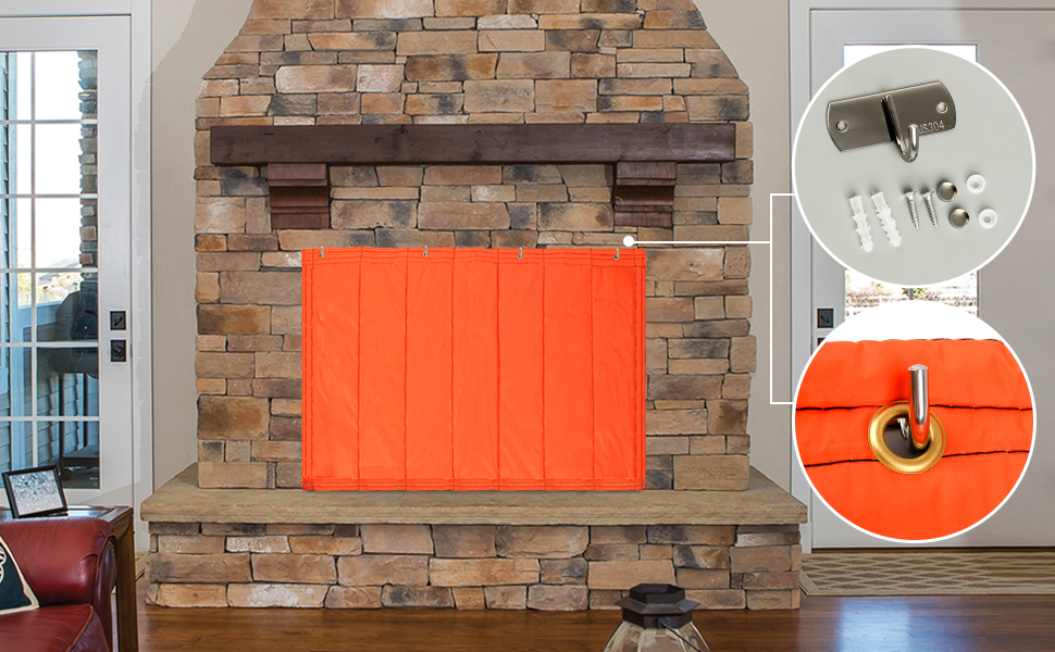 Goodhoily Fireplace Blocker Blanket（37.5" x 32"）Fireplace