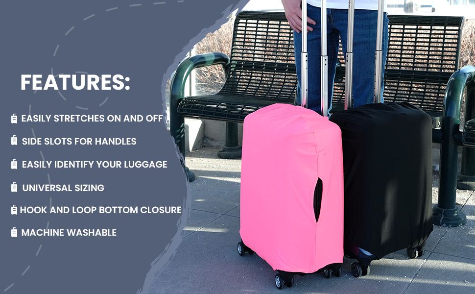 BananaHome Travel Luggage Cover Suitcase Protector Fits Washable