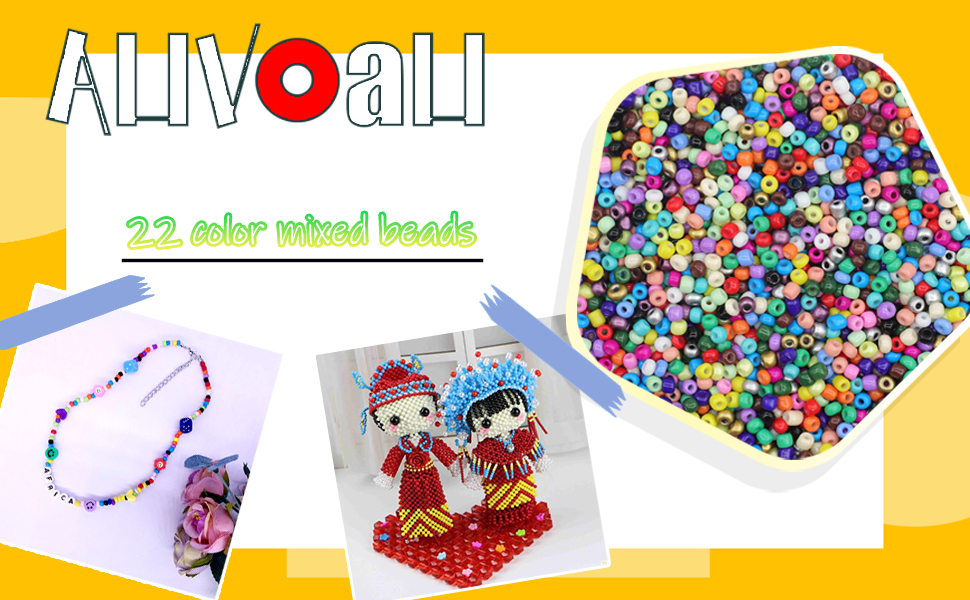 3mm Seed Beads Opaque Mixedcolor About 5000pcs/150Grams 8/0