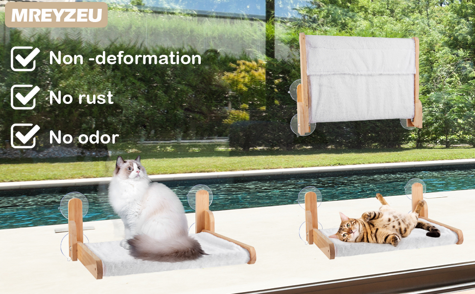 Cat Windows Perches Hammockseat FurnitureBad Natural Wooden cat Window Perch