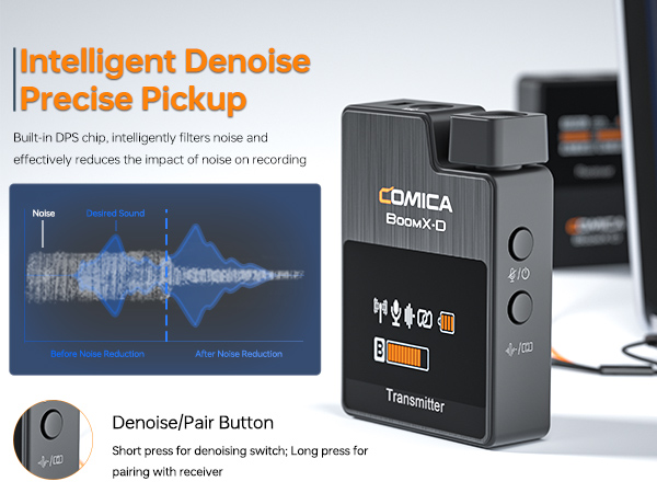 Amazon.com: COMICA BoomX-D2 Wireless Lavalier Microphone