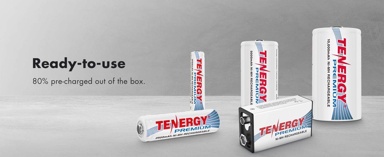 Ready to use out of box with 80% charge