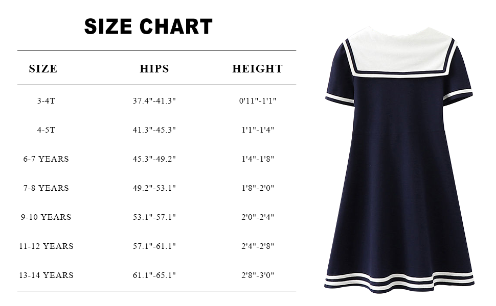 カントク　SAILOR DRESS スリーブ8セット Amazon.com: SANGTREE Girls Nautical Sailor Dresses School