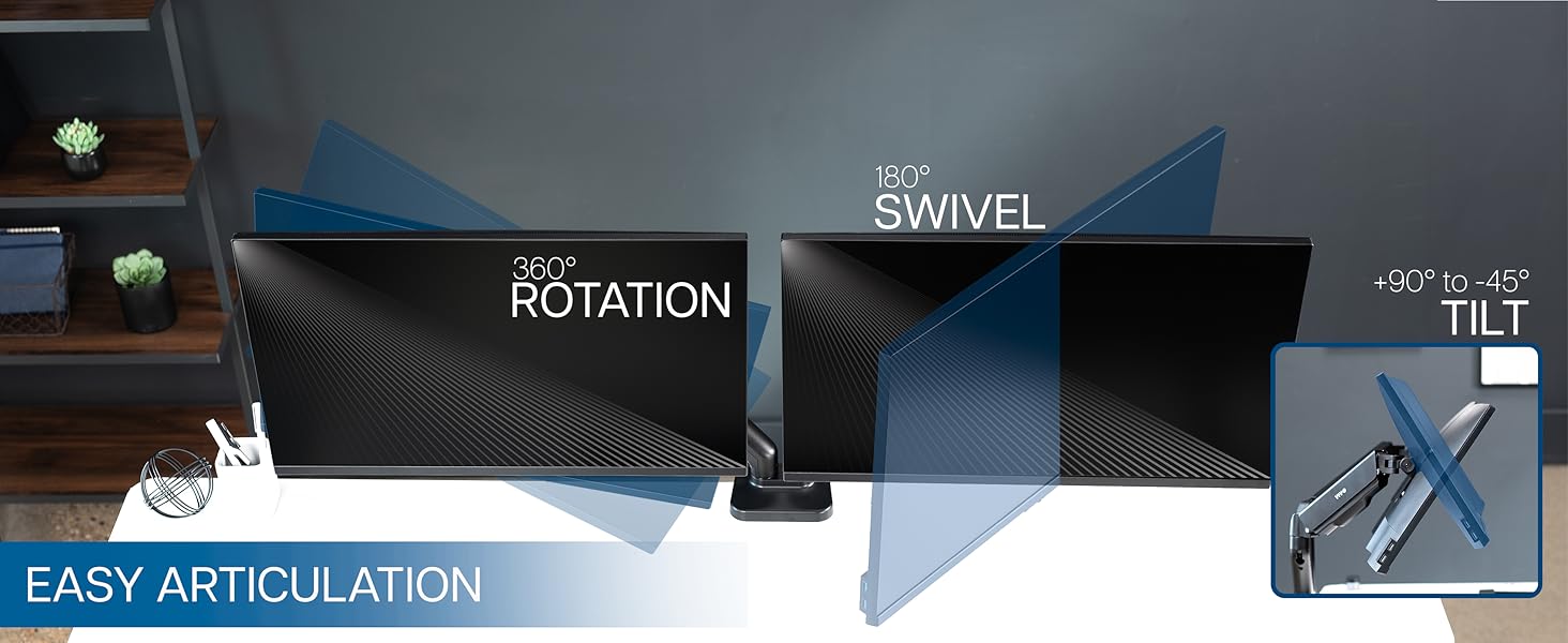 dual pneumatic arm mount