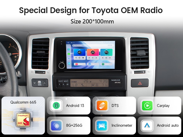 Amazon.com: Dasaita Android 13 Double Din for 4Runner 03-09/Tundra