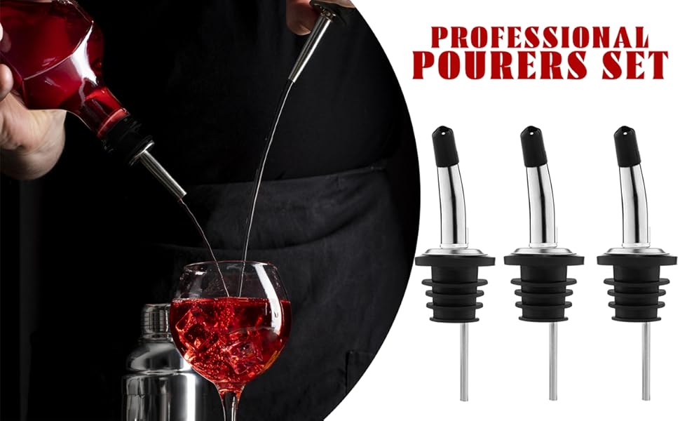 Stainless Steel Bar Liquor Pour Spout 12Pcs Pour Spouts