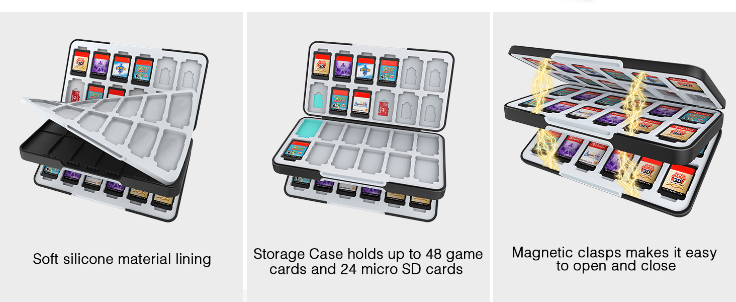 Switch game card case feature