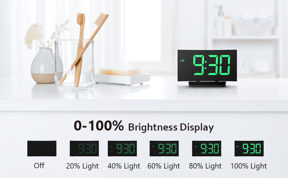 Digital Clocks for Bedrooms, Alarm Clock with Large and