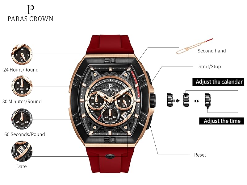 Paras crown watch for men