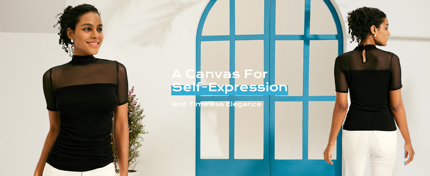 sheer tops for women