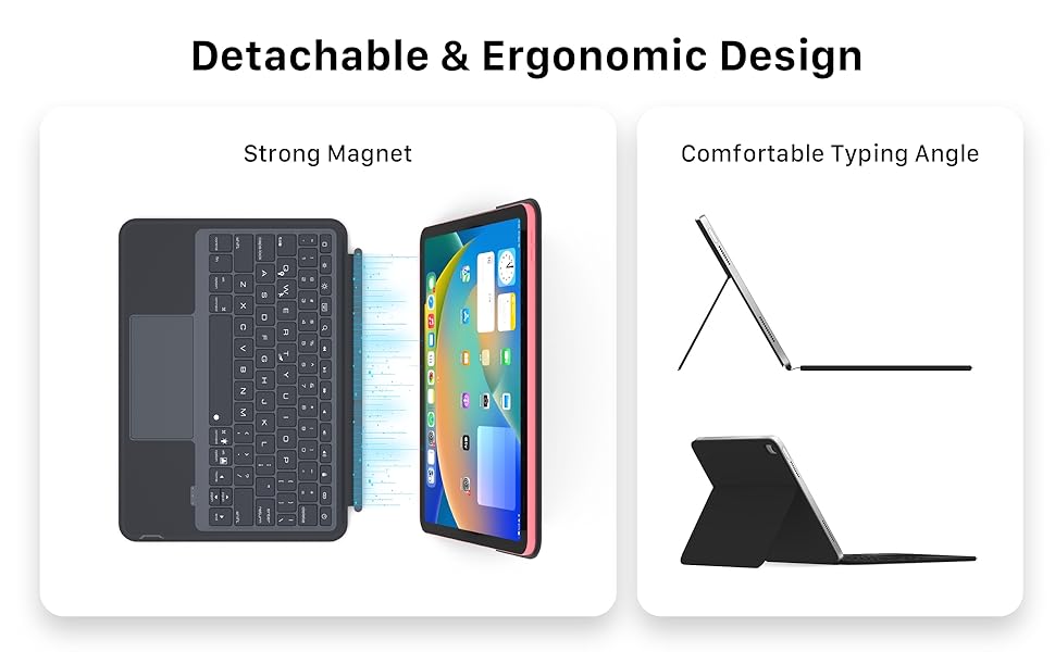 iXTRA Magic iPad 10th Generation Keyboard Case Folio Detachable Two