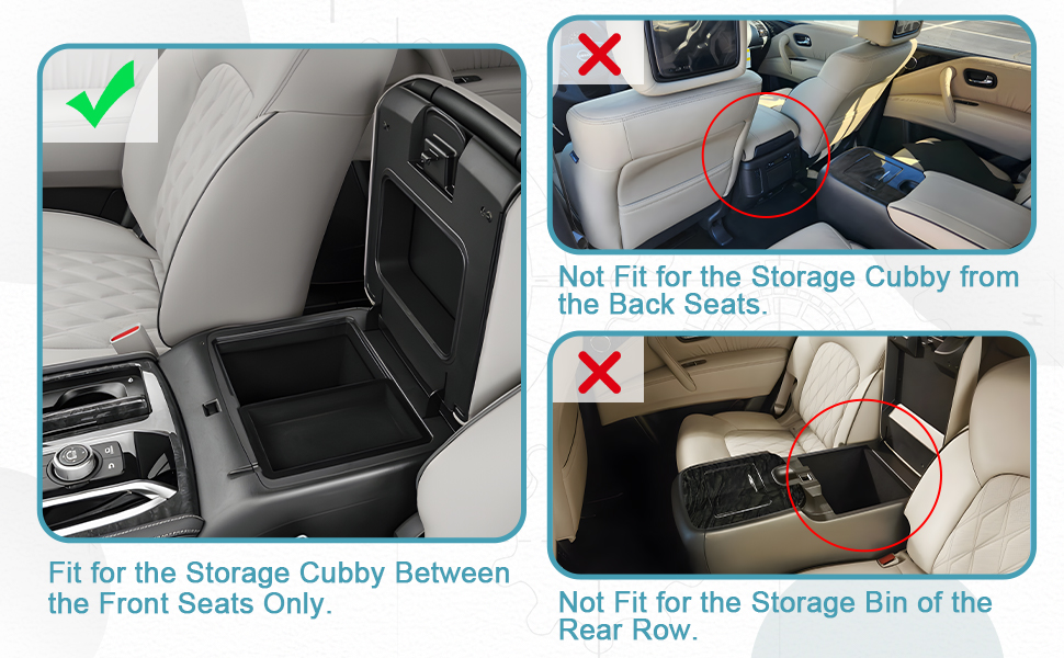 CDEFG Armada QX80 Center Console Organizer Tray for 2021