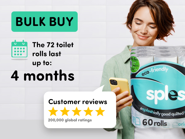 bulk buy, toilet roll, splash toilet roll, 72 rolls, family pack, splesh