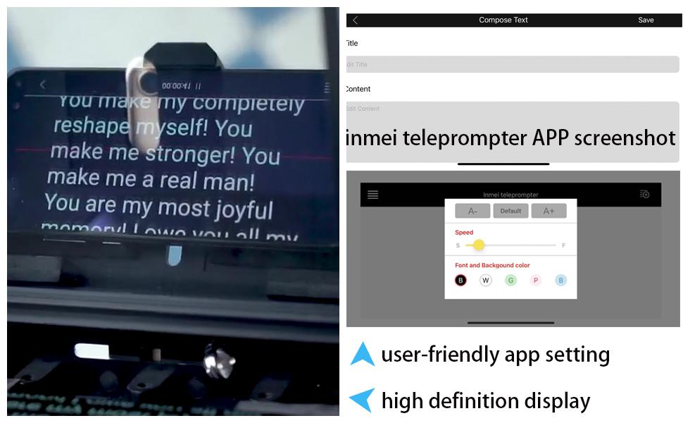 Teleprompter compatible with iPhone iPad Mini, Pafieo S1 Prompter with