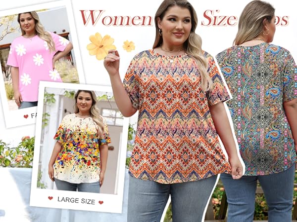 TCOT Women's Fashion 2025 Round Neck Short Sleeve Tops