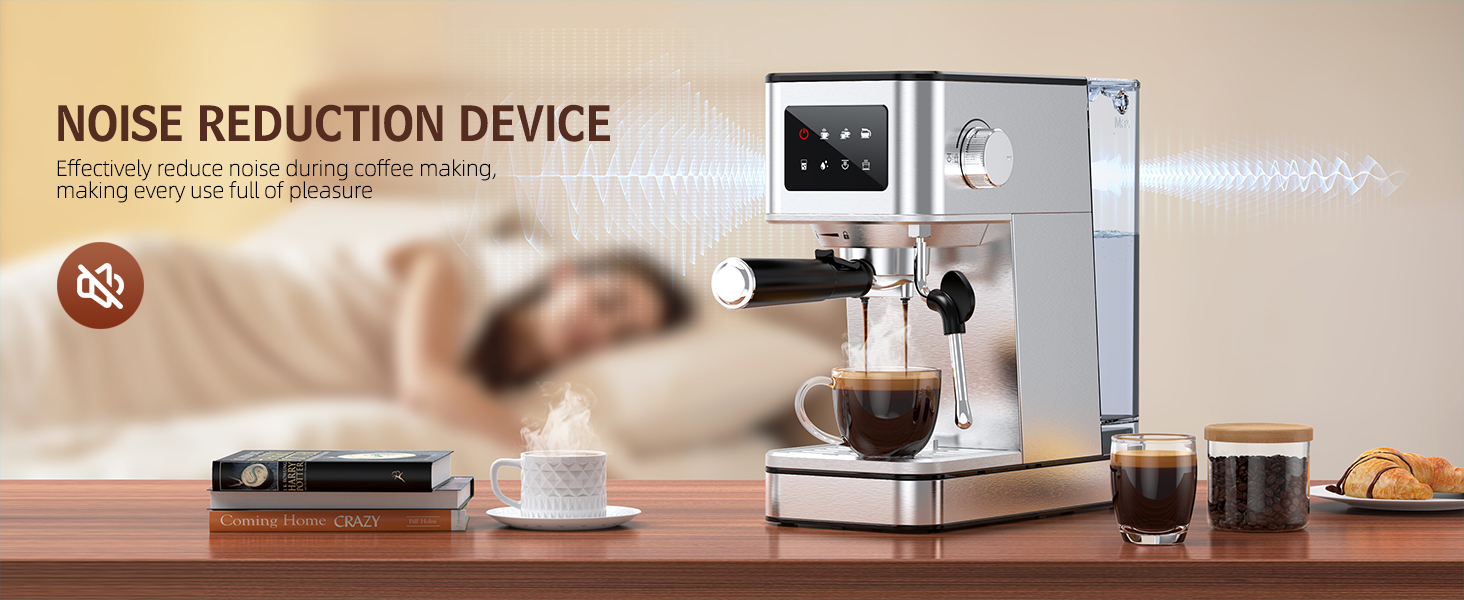 Espresso Machine with noise reduction