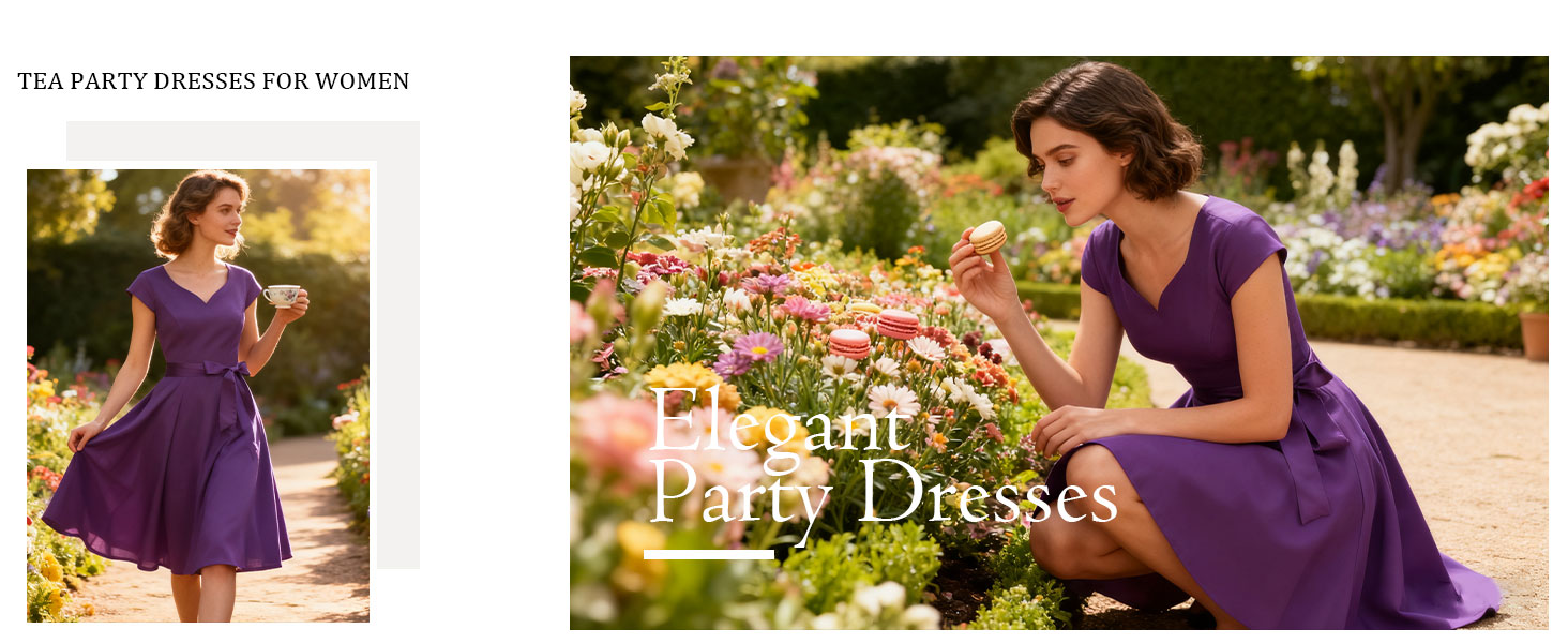 purple dress women classic dress for women garden party dress bridesmaid dress for women work dress