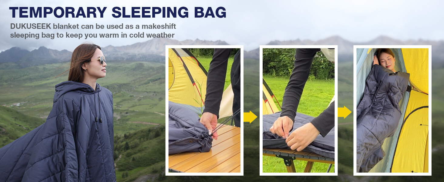 temporary sleeping bag