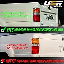 US純正 89-95 PICKUP ハイラックス ピックアップ USテールレンズ Amazon.com: USR 89-95 Pick-up Smoked Tail Lamp – Replacement