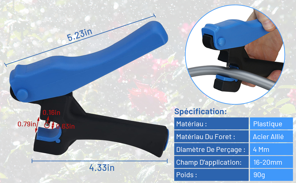 Perforateur D'arrosage De Jardin 4mm PE Punch De Tuyau De Tuyau D'irrigation Outils De Trou D'ouverture De Goutteur D'insertion Garden 12 1