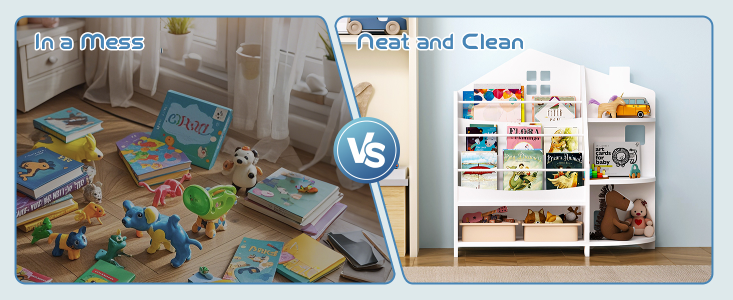 front facing bookshelf