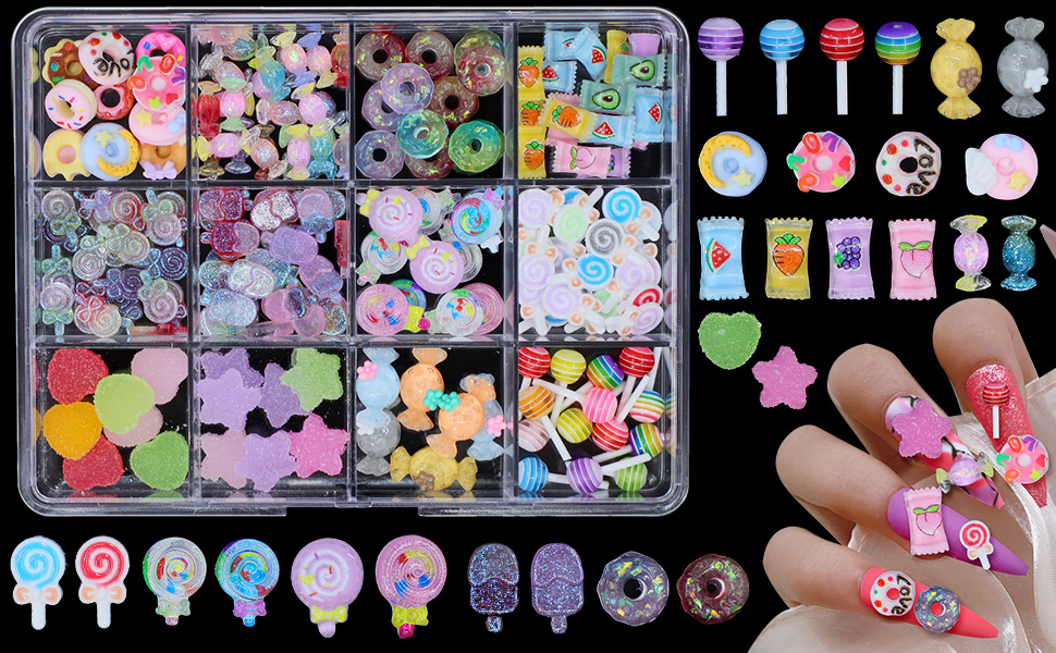 3D Candy Nail Charms