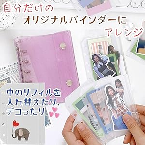 Amazon.co.jp: 三八商店 シール帳 透明 女の子 台紙 シールバインダー