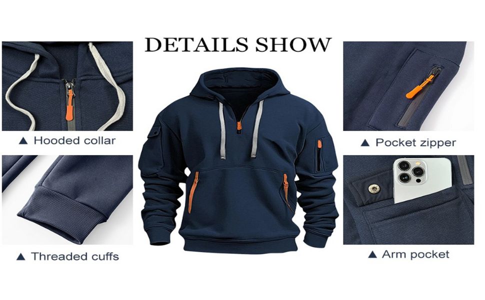 half zip pullover men