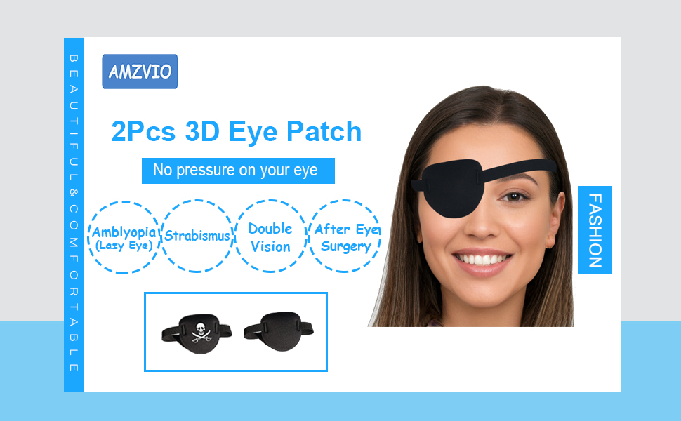 AMZVIO Eye Patches for Adults and Kids, 3D Medical Eye Patches for