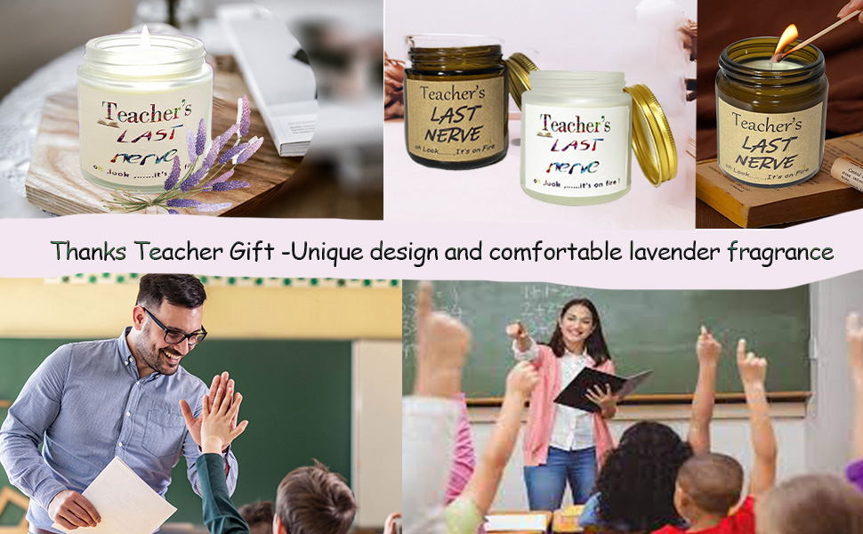 Teacher’s Last Nerve Candle Funny Gift Graduation for