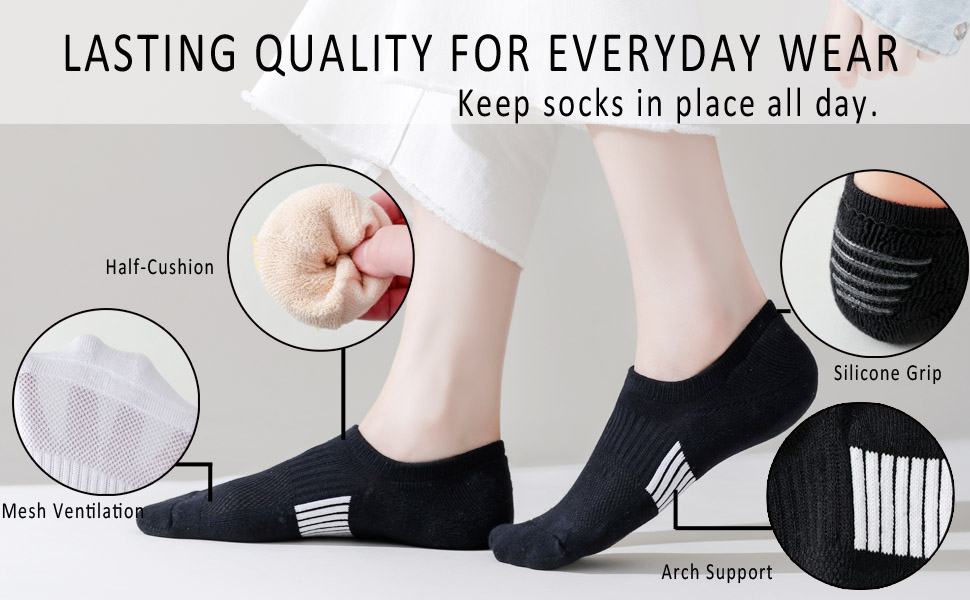 Thick No Show Socks for Women