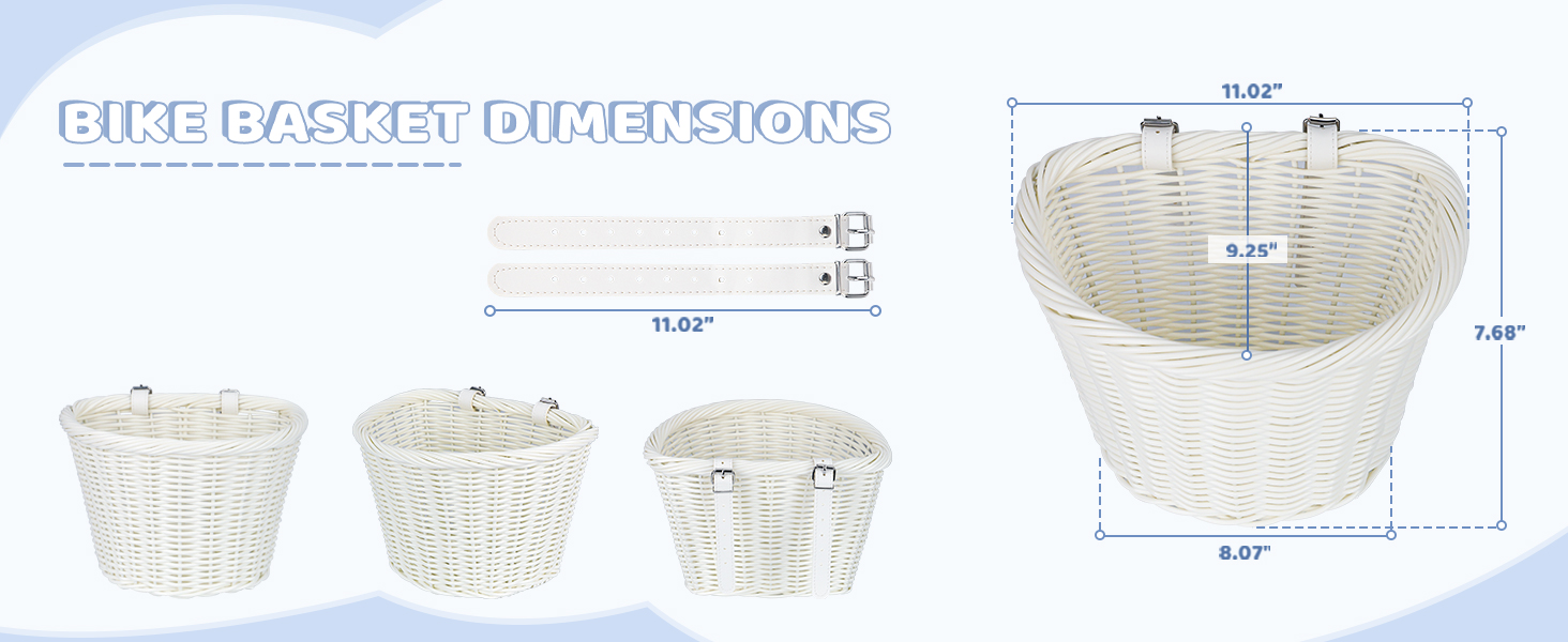 BIKE BASKET DIMENSIONS