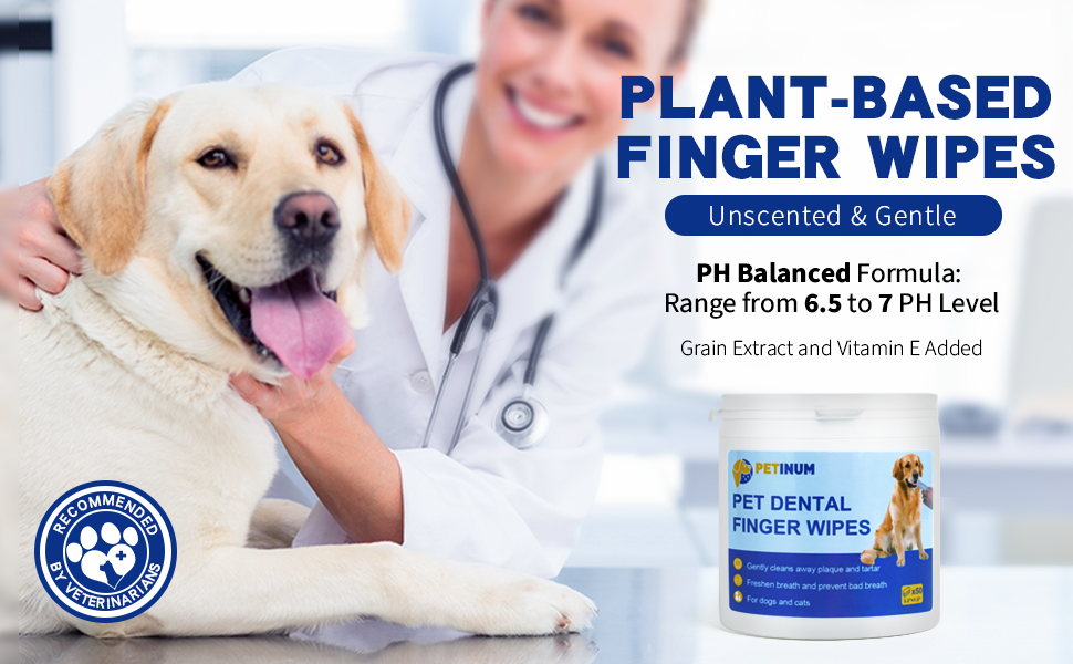 petinum dental finger wipes for plaque remove tartar