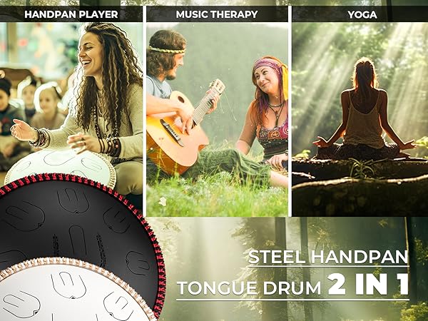 Amazon.com: MOOZICA Steel Handpan Tongue Drum, 14 Inches 17