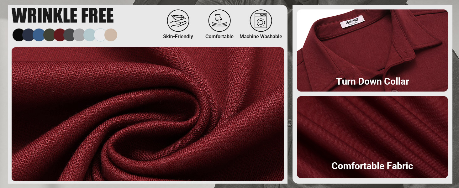 mens button down casual long sleeve