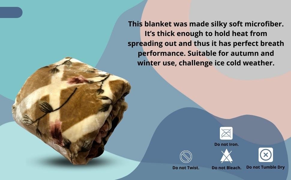 Buy Signature Blanket Single Bed Mink Blanket Single Ply for Extreme