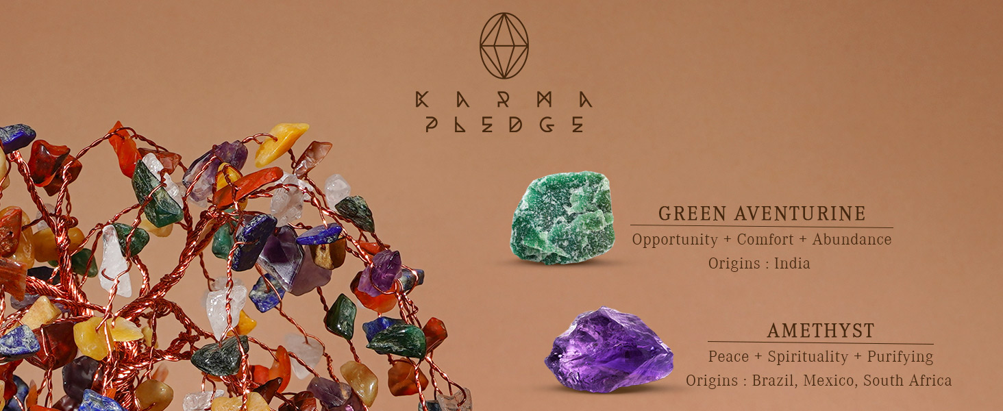 7 chakra crystal tree healing stones gift decor 