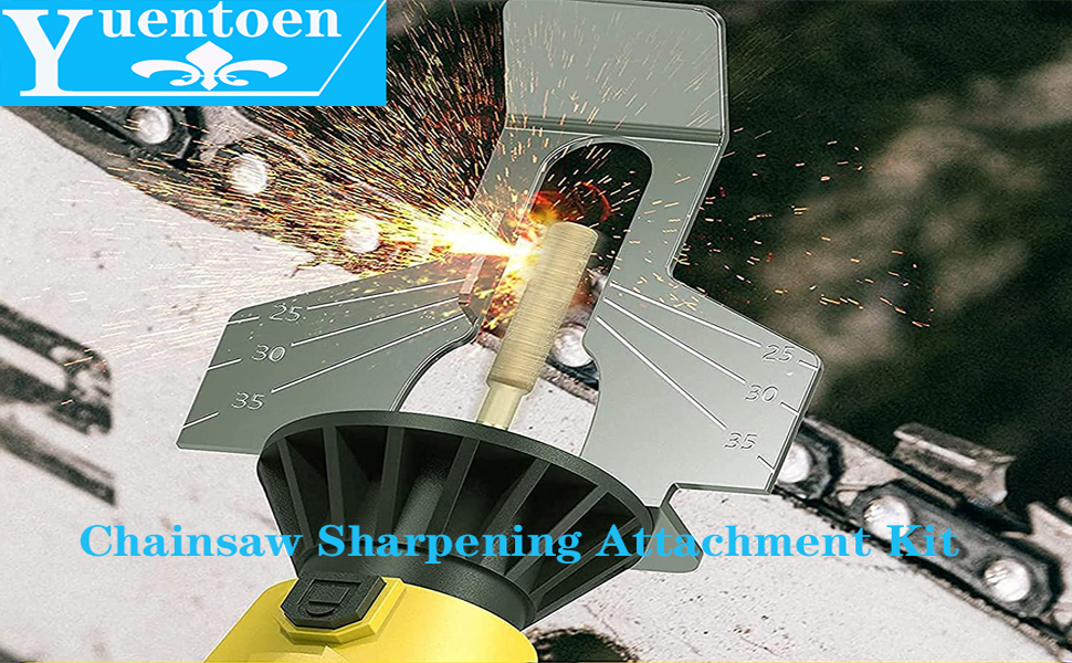 Yuentoen 8 Pcs Chainsaw Sharpener Attachment Kit,Chain Saw Blade