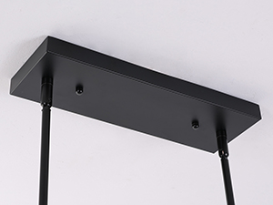 Black linear chandelier style
