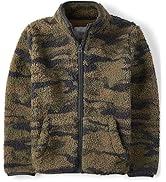 The Children's Place Boys' Long Sleeve, Sherpa Lined, Zip-Front Hoodie Sweatshirt