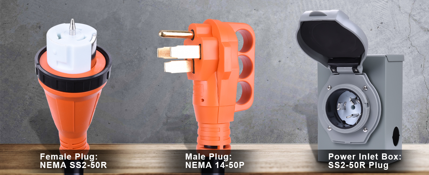 Generator Cord with Locking Connector