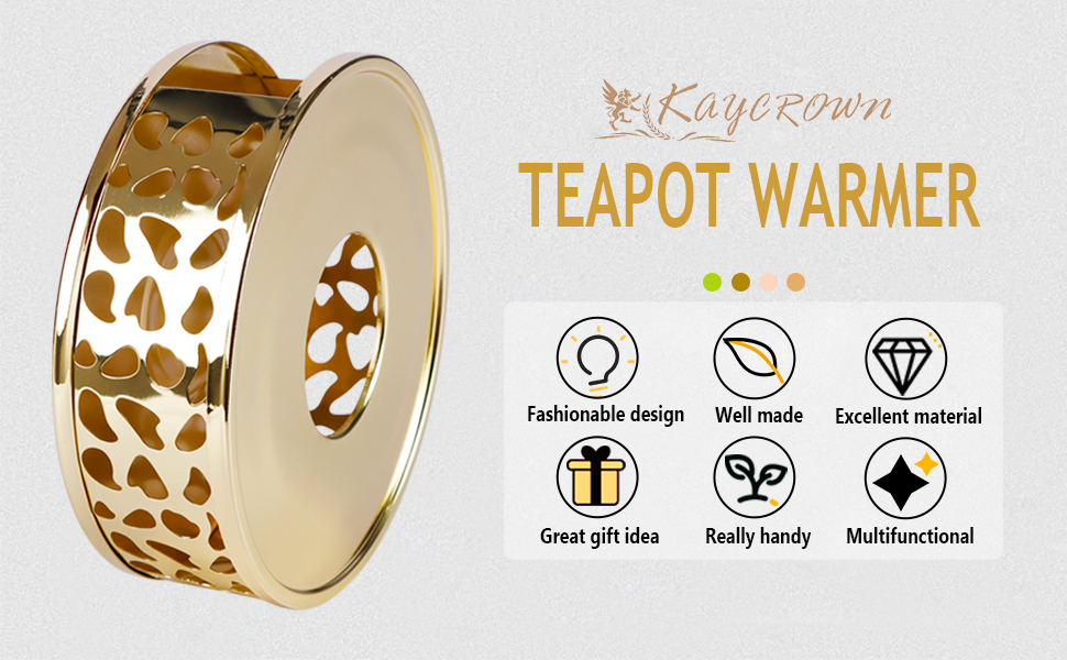 KAYCROWN Teapot Warmer, Stainless Steel Tea Warmer with