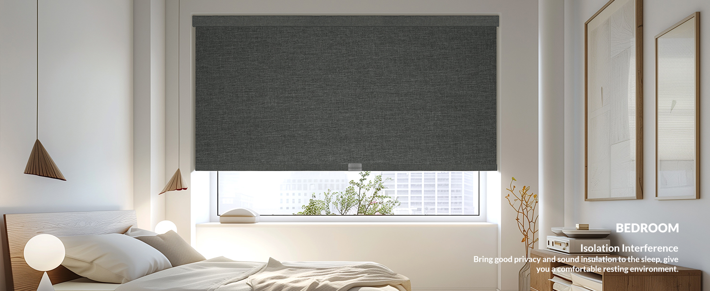 MoDanCeQ Blackout Roller Shades for Windows, Cordless
